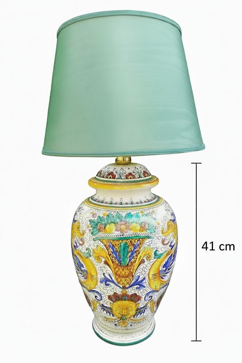 Lampada in Maiolica di Deruta - Stile Raffaellesco