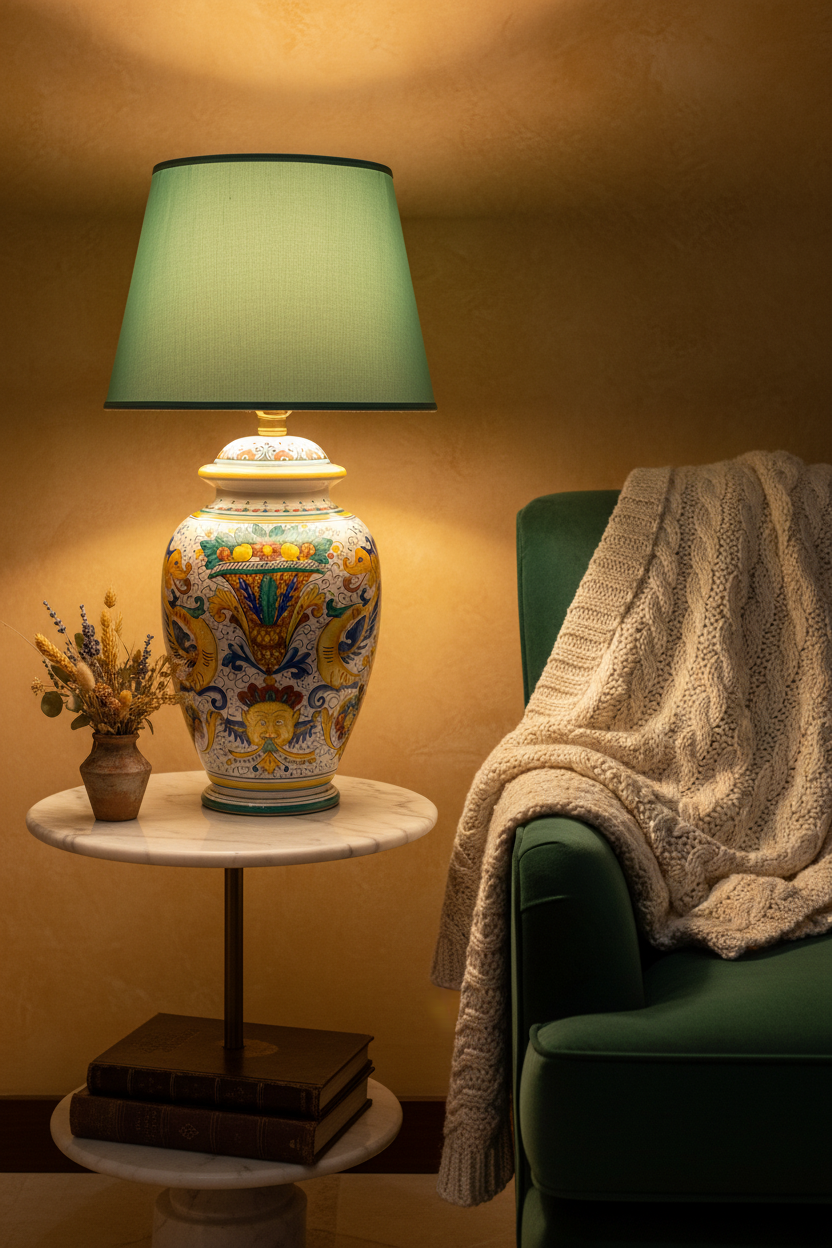 Deruta Maiolica Table Lamp – Raphaelesque Style