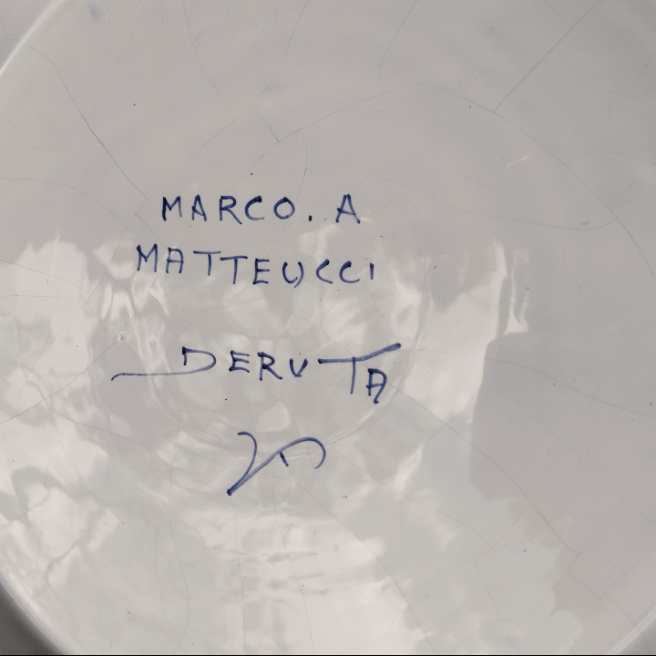 Piatto da Parata in Maiolica di Deruta – Il Cavaliere « EX ANIMO »