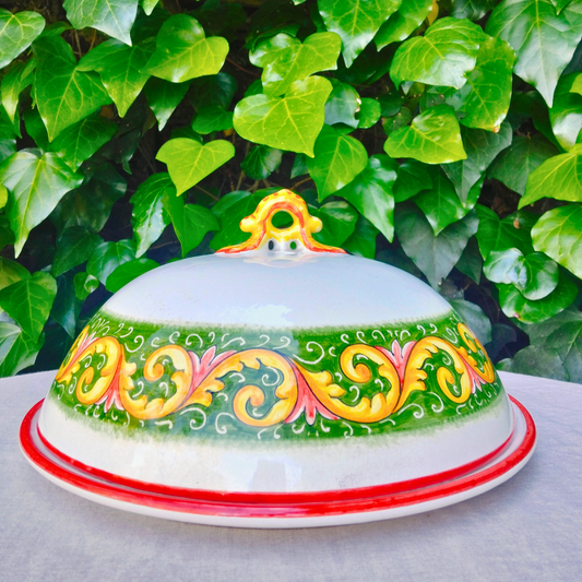 Vassoio con Campana in Ceramica di Deruta